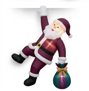 4ft to 12ft Christmas <b>Inflatable</b> Santa Claus Blow Up Outdoor Yard Decor with Internal LED Lights for Residential Use - Product Image 1