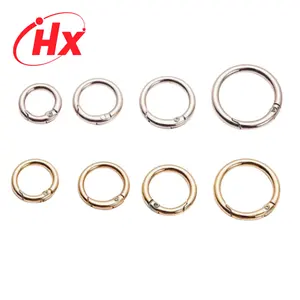 Handbag Accessories 16mm Round Rings Key Ring Spring 1" Circle Open Snap O Ring Clip