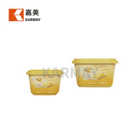 Conteneur d'aliments en plastique pour chien, logo personnalisé, rectangle IML, nourriture, beurre, tasse à fromage, 250ml