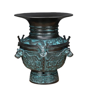 Adornos Antiguos de Bronce de la Dinastía Shang de la Boutique Jingciren, Colección de Antigüedades de Vino Huzun, Adornos de Escritorio para Museo - Product Image 5
