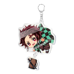 Llavero Demon Slayer <span class=keywords><strong>Kimetsu</strong></span> <span class=keywords><strong>No</strong></span> <span class=keywords><strong>Yaiba</strong></span> de fantasma, colgante acrílico de personajes bonitos, llavero de coche, regalo para seguidores, joyería de Anime - Product Image 2