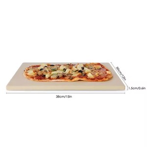 Vente en gros de pierres à <span class=keywords><strong>pizza</strong></span> rectangulaires en céramique poêle à <span class=keywords><strong>pizza</strong></span> en <span class=keywords><strong>pierre</strong></span> de <span class=keywords><strong>cuisson</strong></span> résistante pour four et gril - Product Image 2