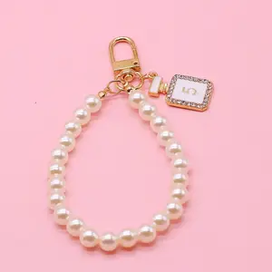 New Love Heart Shell Beaded Mobile Phone Chain Key Chain Pendant Simple Mobile Phone Case Accessories Charm Female Jewelry Gift