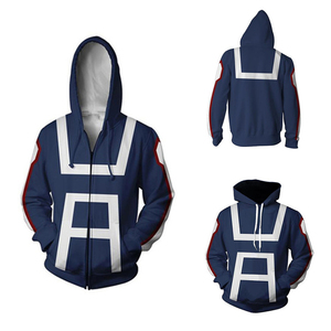 Costume de Cosplay <span class=keywords><strong>My</strong></span> <span class=keywords><strong>Hero</strong></span> <span class=keywords><strong>Academia</strong></span>, veste <span class=keywords><strong>d</strong></span>'entraînement, à capuche, impression 3D, unisexe, - Product Image 1