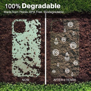 100% điện thoại di động Bìa compostable sinh thái thân thiện hoàn toàn phân hủy sinh học trường hợp điện thoại cho iPhone 16 15 14 13 12 Pro Max - Product Image 3