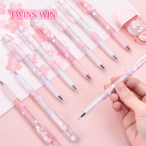 ปากกาสีชมพู ลายดอกเชอร์รี่เรียบง่าย สำหรับนักเรียน รุ่น 2639 - Product Image 5
