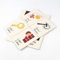 Impression personnalisée de cartes d'apprentissage pour enfants, service d'impression de cartes de mots sur le thème des animaux pour la maternelle