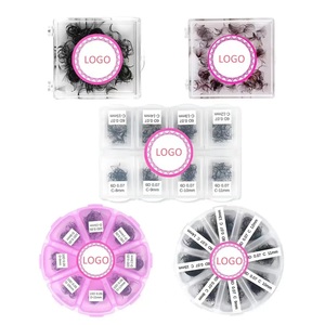 Vente en gros Éventails lâches faits à la <span class=keywords><strong>main</strong></span> Promade Base pointue 4D 8D 12D <span class=keywords><strong>Cils</strong></span> pré-fabriqués Ventilateurs 1000 lâches Marque privée Plateaux à <span class=keywords><strong>cils</strong></span> en vrac - Product Image 6