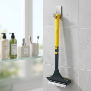 Dual Sided Cleaning Brush With Long Handle Silicone Head For Glass And <b>Mesh</b> Household Cleaning Product - Product Image 6