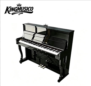 Piano numérique lesté 88 touches en promotion avec écran LCD, haut-parleurs et double clavier intelligent pour la maison GHB-15, couvercle rabattable hydraulique innovant - Product Image 1