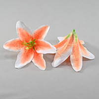Têtes de fleurs artificielles modernes en soie faites à la main, motif lys tigre, pour décoration d'arche de mariage, couronne de Saint-Valentin et de Noël