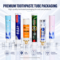 Tubes de dentifrice en aluminium et plastique laminé, vides, 50 ml, avec bouchon à vis, impression UV, logo personnalisé, emballage pour soins bucco-dentaires