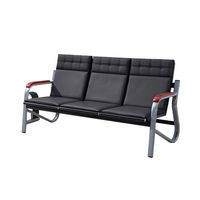 Chaises d'attente en cuir PU de haute qualité pour espaces publics VIP, bureaux, halls d'accueil, salons d'hôpitaux, chaises d'attente en forme de L