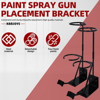 Support mural pour pistolet à gravité Support de peinture à structure triangulaire avec accessoires pour support de maintien