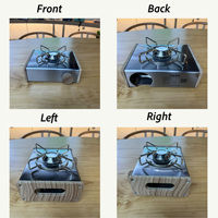 Réchaud à gaz portable coupe-vent en métal, flamme spirale, pour camping, randonnée, pique-nique, voyage, vente en gros, équipement de cuisson au butane