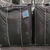 Sac FIBC à prix d'usine, conception renforcée internement, noir, forme carrée, robuste, grand sac pour marchandises en vrac
