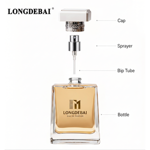 Botella de Perfume Cuadrada Vacía Personalizada 2026, Certificada CE, 50ml 100ml, Transparente, con Pulverizador de Presión y Tapas de Plástico - Product Image 4