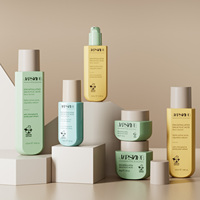 Emballage de conteneur cosmétique de luxe coloré de forme unique, flacon vide en verre personnalisé pour crème de soin de la peau, lotion, sérum, huile avec pompe