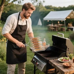 Ensemble de paniers de cuisson pour barbecue, en acier inoxydable, pliable, portable, pour le camping en plein air, pour poisson, crevettes, légumes - Product Image 4