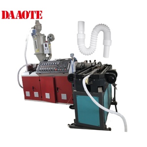 Machine d'extrusion <span class=keywords><strong>automatique</strong></span> à vis simple pour la fabrication <span class=keywords><strong>de</strong></span> tuyaux <span class=keywords><strong>de</strong></span> siphon <span class=keywords><strong>de</strong></span> <span class=keywords><strong>vidange</strong></span> d'évier en plastique PP ondulé - Product Image 1