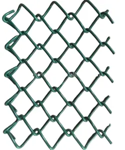 Clôture à maillons de chaîne/clôture d'interconnexion/clôture de jardin à la maison clôture de sécurité verte en plastique PE revêtue de PVC filet en plastique 50 ensembles 2.5mm