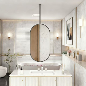 <span class=keywords><strong>Specchio</strong></span> da <span class=keywords><strong>Bagno</strong></span> Ovale a Sospensione Bifacciale con Luce LED Intelligente, <span class=keywords><strong>Cornice</strong></span> in Lega di Alluminio, Design Moderno, Montaggio a Soffitto - Product Image 6