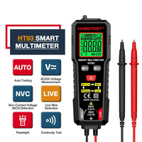 HT93 2000 Counts Deteksi Urutan Fasa Tegangan Tanpa Kontak True RMS AC DC Tegangan Multimeter Digital Pintar Kecil