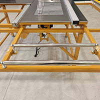 Mini scie à panneaux horizontale électrique, design pliable sans poussière, moteur 3000W, lame de 20CM, machine à travailler le bois 45/90