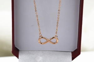 Borsa delle signore di fantasia <span class=keywords><strong>personalizzata</strong></span> in acciaio inox placcato oro infinity <span class=keywords><strong>collana</strong></span> dei monili - Product Image 4
