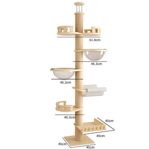 Grosir kustom desain besar abu-abu krem coklat kucing menara pohon kucing Multi-Level Kondominium dan menggaruk <span class=keywords><strong>Post</strong></span> untuk kucing - Product Image 5