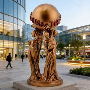 <span class=keywords><strong>Estatuas</strong></span> de Bronce Personalizadas 'El Mundo Es Tuyo' para Decoración de Jardín Exterior, Tamaño Real, <span class=keywords><strong>en</strong></span> Stock, Fundición - Product Image 2