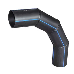 HDPE 90DEG ELBOW PE pipe fittings connector FABRICATED processing welding 90degree bend ELBOW