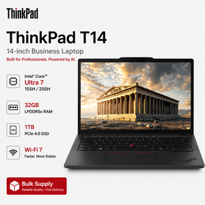 สินค้าใหม่สำหรับ Lenovo ThinkPad T14 Al 2025 intercore Ultra7-155H/255H 32G RAM 1TB SSD 14นิ้ว Wi-Fi 7แล็ปท็อปวิศวกรธุรกิจ - Product Image 1