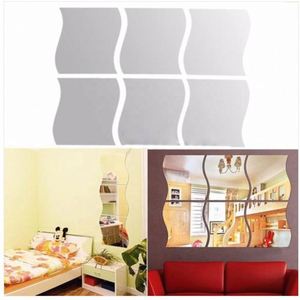 Wave <b>Mirror</b> Wall <b>Stickers</b> Home Decoration Diy Art Wave <b>Mirror</b> Wall <b>Stickers</b> Wall <b>Stickers</b> Home Decor Living Room <b>Mirror</b> - Product Image 5