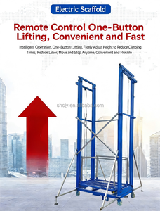 Perancah Listrik 3m 300kg untuk Konstruksi, 110V 220V, Platform Pengangkat Bergerak dengan Remote Control - Product Image 3