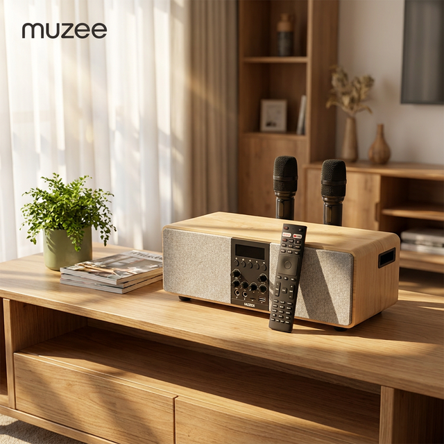 160W RMS Powered Bluetooth 5.3 Desktop Stereo System with Subwoofer Line Out HDMI ARC Optical, AUX, USB Inputs Wooden Enclosure