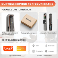 Serrure de porte intelligente TUYA3D avec reconnaissance faciale, code, empreinte digitale, interphone vidéo, WiFi et caméra de surveillance pour porte en acier, carte mémoire