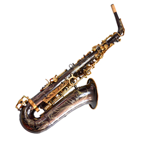 Saxofón Alto Eb de Latón Macizo HUAYUN, Lacado en Negro y Dorado, Botones Blancos Perla, Producción OEM, Sonido Suave, para <span class=keywords><strong>Orquesta</strong></span> - Product Image 1
