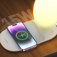 LDNIO Y3 Station de recharge sans fil 3 en 1 Lampe de table pour chambre à coucher Chargeurs multifonctions support avec lampe Chargeur rapide sans fil