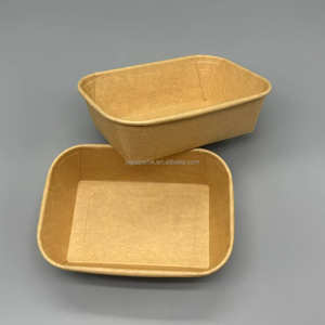 Tazón de Papel Kraft Redondo con Tapa para Llevar, para Ensaladas, Fideos y Sopa, con Logotipo Personalizado, Económico, en Oferta - Product Image 3