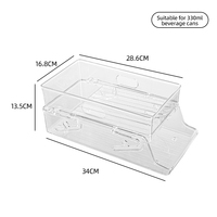 Boîte de rangement transparente en plastique pour réfrigérateur, organisateur de canettes de soda pour réfrigérateur, vente chaude
