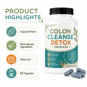 Capsules Détox Beauté Probiotiques Sans Gluten de Haute Qualité pour Nettoyage du Côlon, Certifiées GMP HACCP, Naturelles, 60 Comprimés, Perte de Poids, Santé Intestinale 1 - Product Image 5