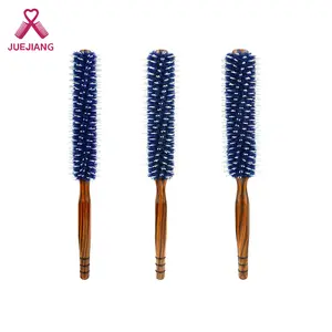 new 2023 manufacture nylon wooden curling comb heat resistance 3 sizes scalp massage comb antistatic brush comb