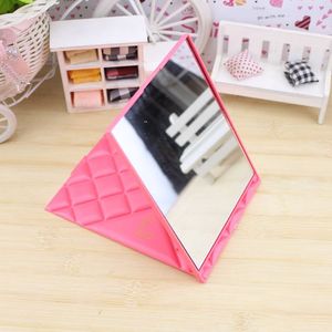 Folding Makeup <b>Mirror</b> 11cmx15cm <b>Square</b> Plastic Frame Colored Lens For Students Dormitory Touch Up - Product Image 3