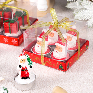 Shuangyuan 3.5*5Cm Sang Trọng Giáng Sinh Santa Claus Hình Dạng Nến Đặt Nhà Trang Trí Nghệ Thuật Thủ Công Trụ Cột Nến - Product Image 6