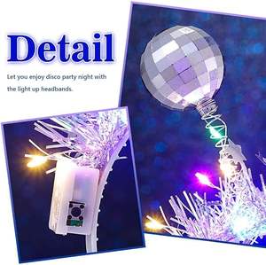 Pafu Birthday Party Decor LED <strong>Disco</strong> <strong>Headband</strong> Glow Party Hair Accessories for Women <strong>Disco</strong> <strong>Ball</strong> <strong>Headbands</strong> - Product Image 4