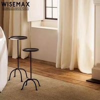 WISEMAX FURNITURE Nouveau design canapé table d'appoint en bois de chêne table moderne en métal noir table basse modulaire ensemble pour salon villa