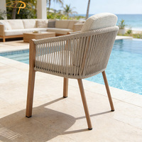 Transferencia térmica de aluminio, muebles de exterior, Hotel, balcón, jardín, comedor, silla de ratán con cojín