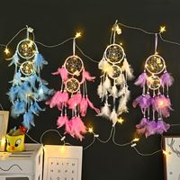 Moon Star Dream Catcher Boho Dreamcatcher Tenture murale Décoration intérieure pour enfants Bébé Chambre Décoration