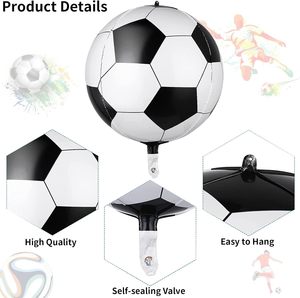 Football Foil <b>Balloons</b> 22 Pcs Glossy Version for Children's Birthday Christmas & Halloween <b>Party</b> Decoration - Product Image 2
